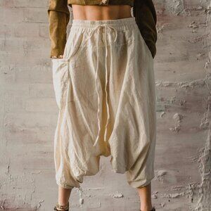 O.G. Solid Harem Pants Unisex Boho Festive Monk Style Lounge Travel Hippie